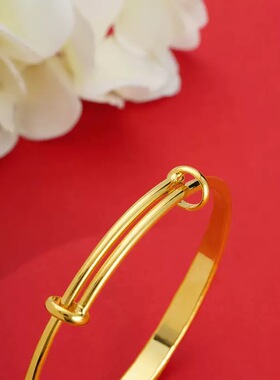 越南沙金手镯女士久不掉色古法满天星龙凤金店同款情侣镯子首饰