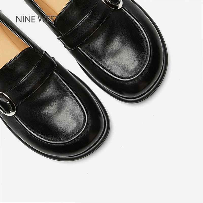 奥莱专供2026年春季乐福鞋女银环扣黑色低跟通勤小皮鞋复古女单鞋,淘宝优惠券,粉丝福利购,淘宝优惠卷