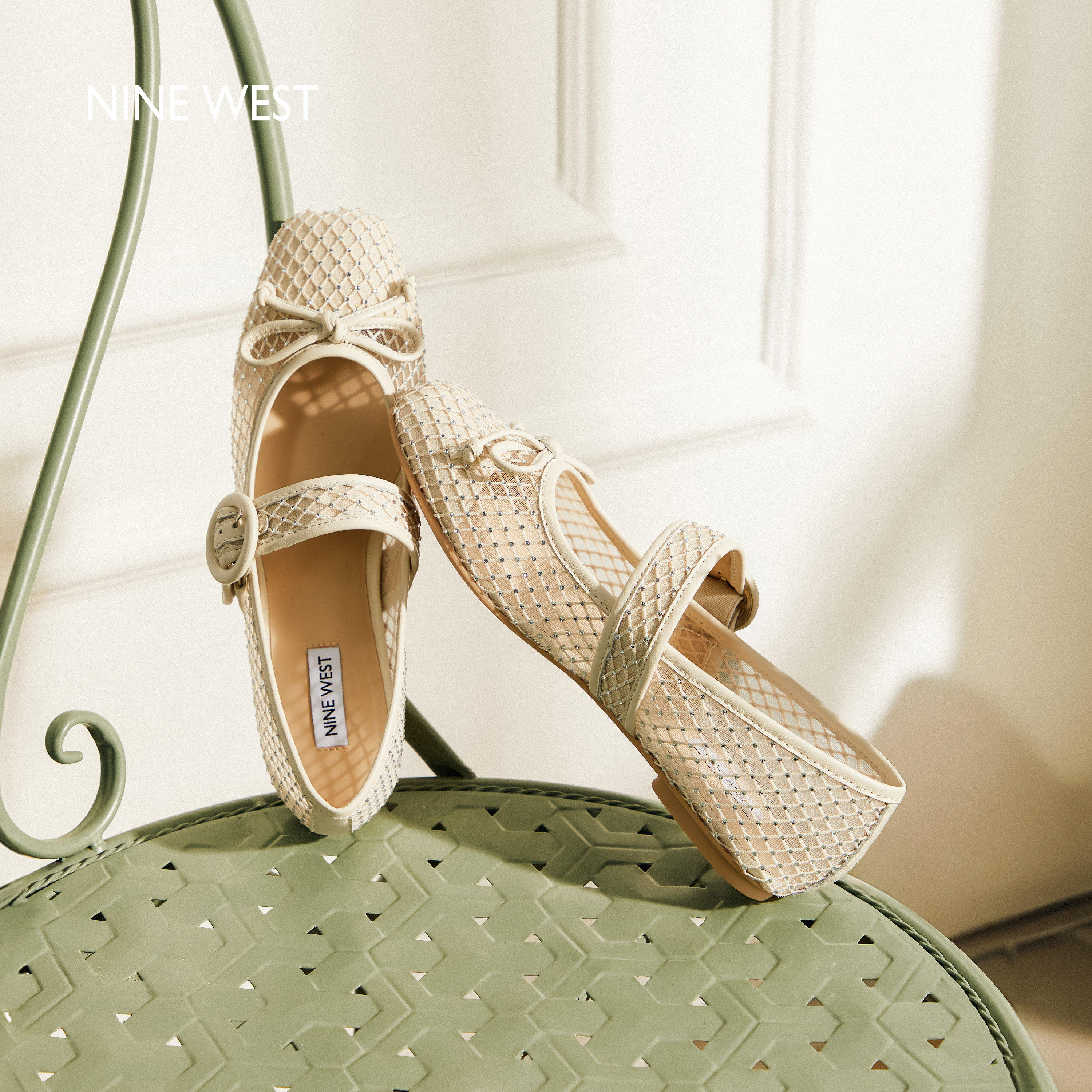 Nine West/玖熙镂空玛丽珍鞋女2026年春季新款配裙子平底通勤单鞋,淘宝优惠券,粉丝福利购,淘宝优惠卷