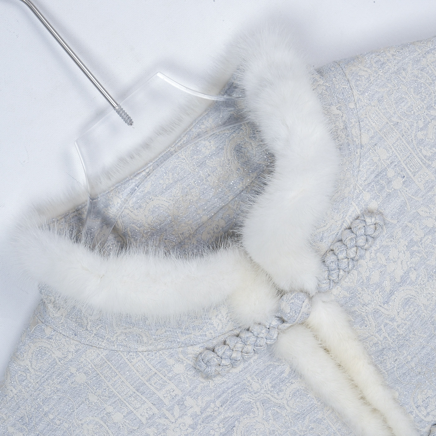 依山锦新中式白鹅绒服国风外套女冬羽绒宋锦桑蚕丝水貂毛上衣棉服,淘宝优惠券,粉丝福利购,淘宝优惠卷