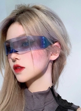 赛博朋克面罩未来科技感网红蹦迪面具男ins女眼罩LED发光眼镜酷炫