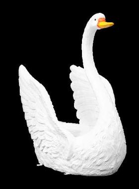 仿真天鹅爱心拍照打卡雕塑摆件户外玻璃钢公园婚纱摄道具装饰美陈