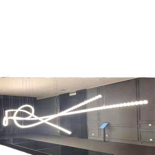 后现代项链楼梯间异型吊灯玻璃佛珠造型灯酒店大堂前台售楼处灯具 - 图1