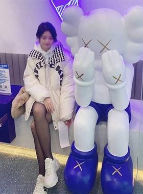 网红kaws大摆件克莱因蓝落地芝麻街公仔玻璃钢客厅潮玩雕塑装饰