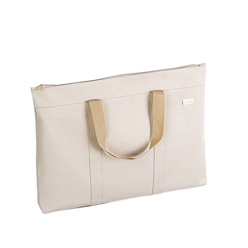 得力公文包手提袋文件袋文件包男款商务文件夹学生拎书帆布试卷收纳补习手提包拉链式档案包电脑包办公资料袋 - 图0