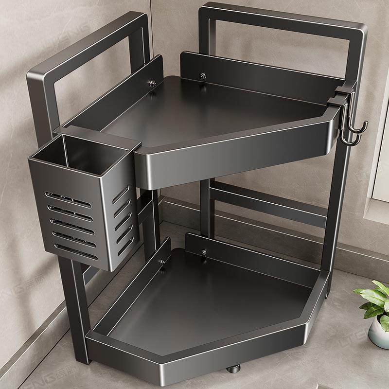 厨房不锈钢调料置物架家用多功能免打孔油盐酱醋瓶调味瓶收纳架子,淘宝优惠券,粉丝福利购,淘宝优惠卷