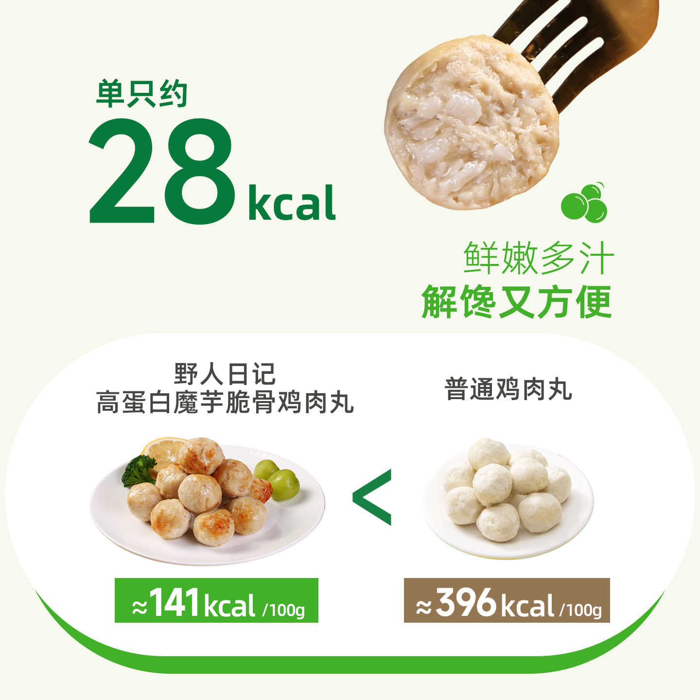 野人日记高蛋白魔芋脆骨鸡肉丸早餐健身餐半成品速食火锅丸子,淘宝优惠券,粉丝福利购,淘宝优惠卷