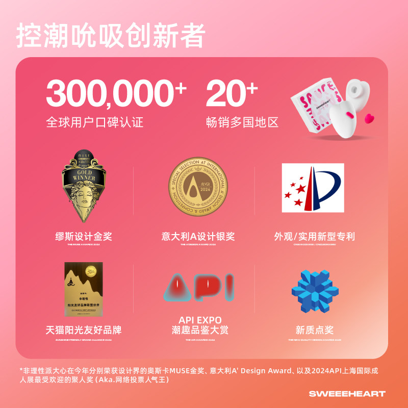 Sauce非理性派大心星女性自慰器吮吸玩具阴蒂秒高潮成人用品跳蛋
