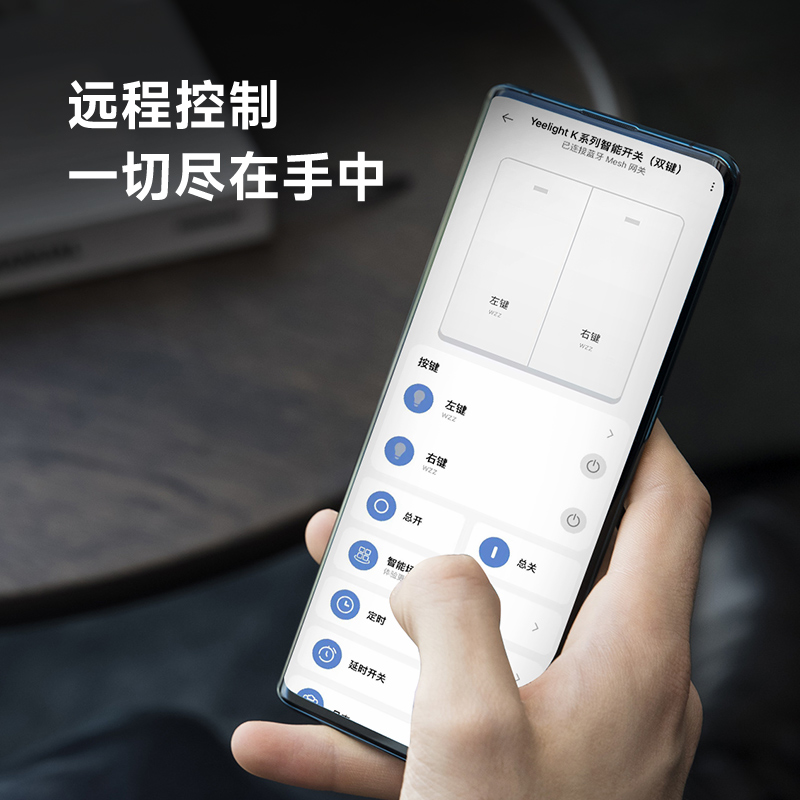 yeelight易来K系列智能开关接入米家控制面板单零火全屋智能开关 - 图2