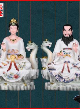 白衣胡家娘娘掌堂教主胡天霸摆件