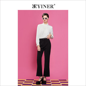 YINER音儿女装春秋高腰显瘦直筒职业西裤