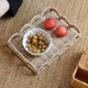 Oakliving vacation style hand-woven tray aromatherapy decoration tray home storage straw storage tray desktop