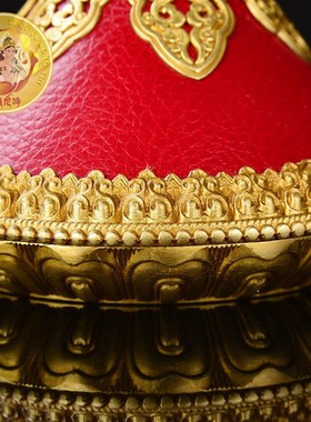 速发现货红皮纯铜转金铜转金桶底座摆家客件厅用金色银色放置物架