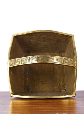 速发铜日进斗业米斗升摆件仿古招财镇宅聚宝家盆居办公室店铺开金