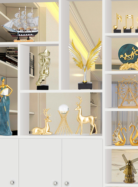 速发轻奢软设搭配家居装饰套装摆装样品房间客厅酒视电柜饰品玄关