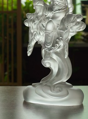 速发琉璃水佛自在观音月像观世音摆自在菩萨家用家居供奉摆放观件