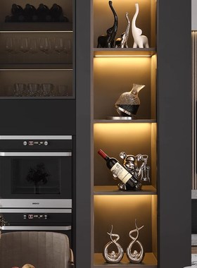 速发轻奢熊红酒架酒柜级饰品摆件高装感客厅电视柜餐边柜家摆居设