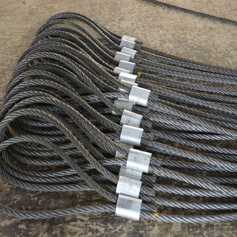 吊装索具压扣起重钢丝绳套搬运固定拉绳钢丝塔吊车吊具车辆拖拽绳