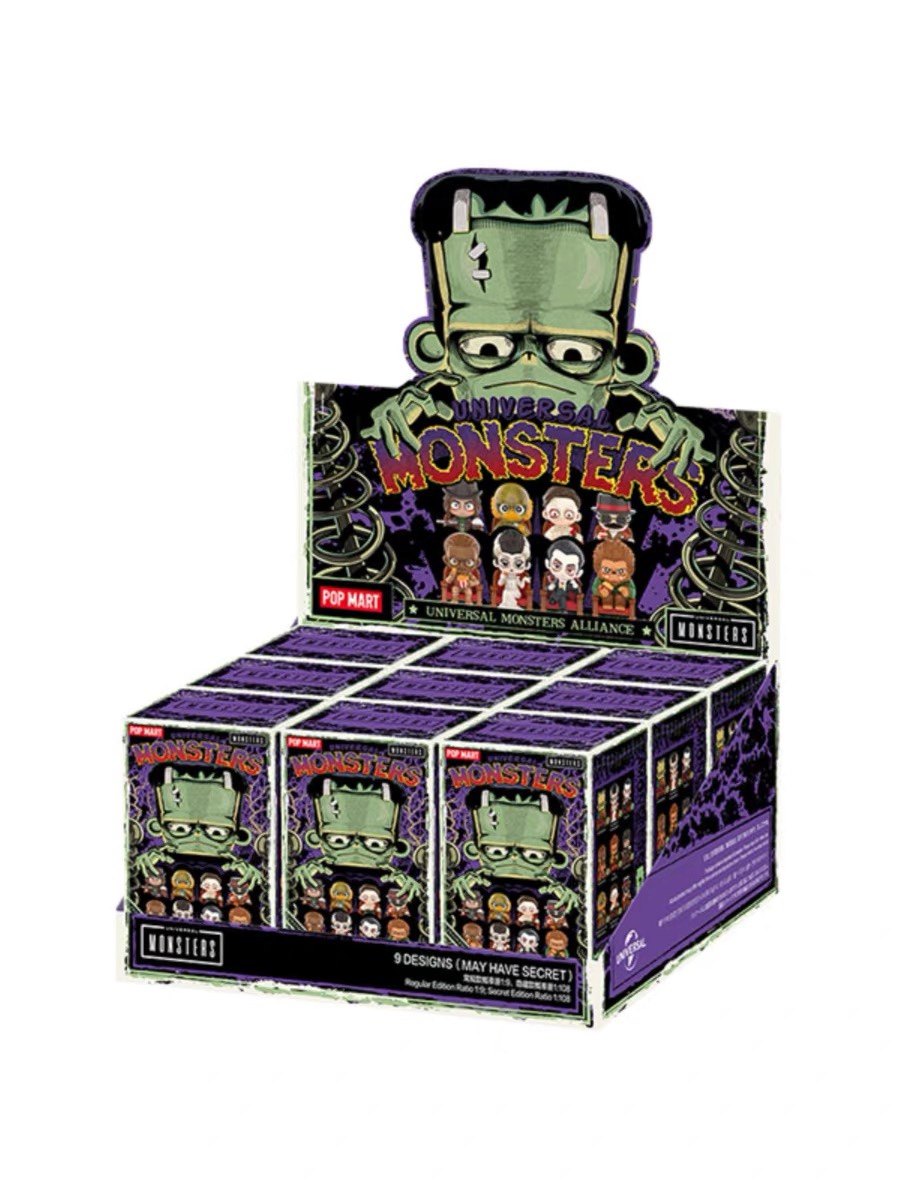 单件包邮 环球怪物联盟系列盲盒泡泡玛特潮玩摆件玩具万圣节礼物
