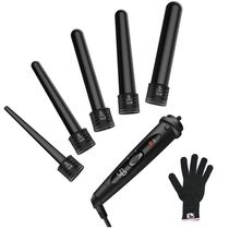 Professional 5 in 1 Curling Wand Set Interchangeable Styler
