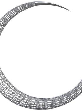 不锈钢月亮摆件雕塑户外售楼部酒店别墅金属圆环镜面水景景观装饰