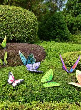 仿真动物摆件幼儿园户外玻璃钢蝴蝶雕塑花园庭院装饰园林景观小品