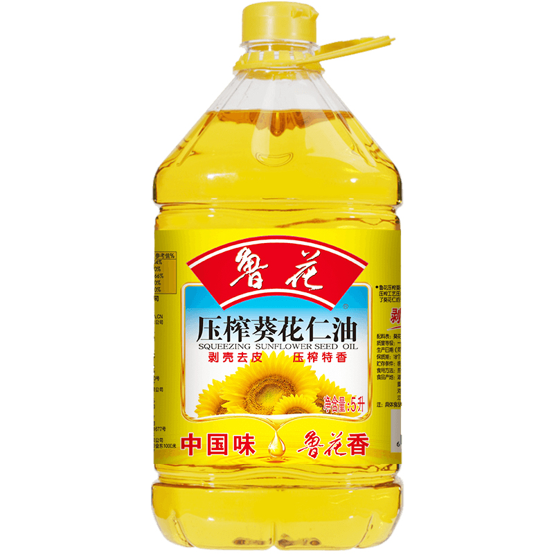 鲁花浓香葵花仁油5L*4桶整箱葵花籽油剥壳去皮物理压榨食用油 - 图1