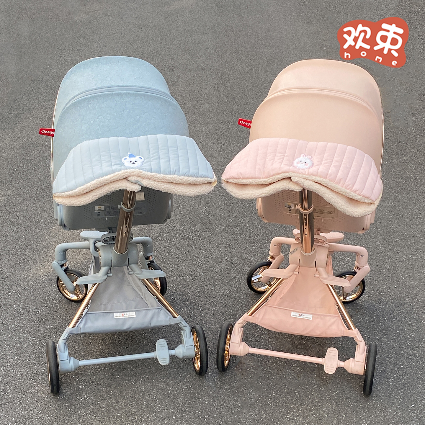 婴儿车把手保暖手套冬季遛娃神器防风手罩宝宝推车挡风被通用加厚 - 图2