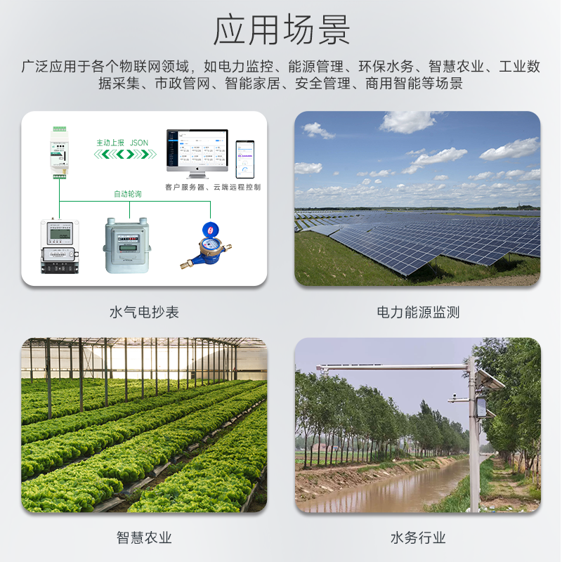 4g物联ca网t1模块mqtt网关dlt645转modbus485json电表抄表导轨dtu - 图0