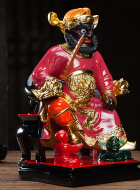 天师钟馗神像树脂门神摆件家用人物手工彩绘钟正南佛像工艺品12寸