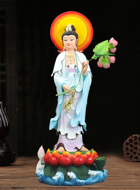 西方三圣神像家用寺庙用品树脂西方三圣小摆件阿弥陀佛观音大势至