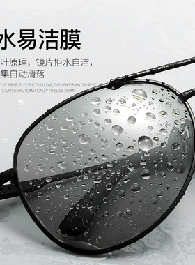 速发防紫外线开色偏光太镜变车清司机驾驶日夜两用男镜墨士