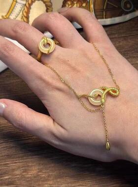 FANSAI白蛇缘起项链新中式古风清冷感灵蛇缠绕小众百搭高颜值戒指