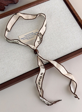 美拉德腰果花丝巾项链女款