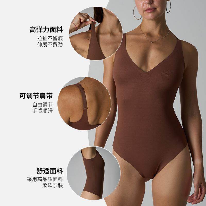 Seamless shapewear 无缝连体塑身衣V领收腹开档美背塑身连体裤女,淘宝优惠券,粉丝福利购,淘宝优惠卷