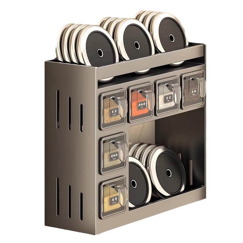 厨房调料盒置物架免打孔壁挂多功能调味罐瓶调味品组合套装收纳架,淘宝优惠券,粉丝福利购,淘宝优惠卷