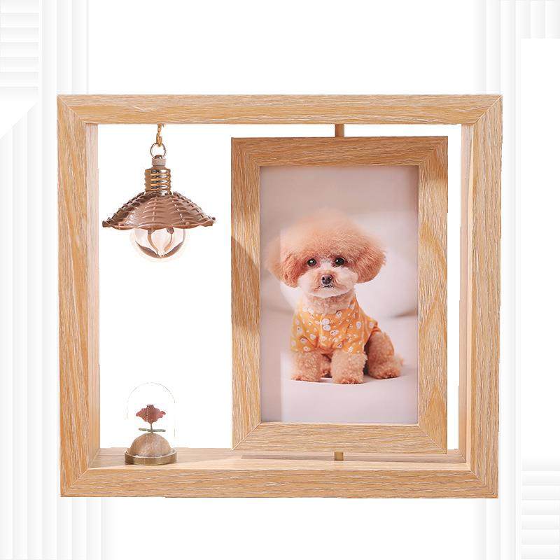 创意6寸双面可视旋转相框办公桌面复古照片摆台礼品纪念框,淘宝优惠券,粉丝福利购,淘宝优惠卷