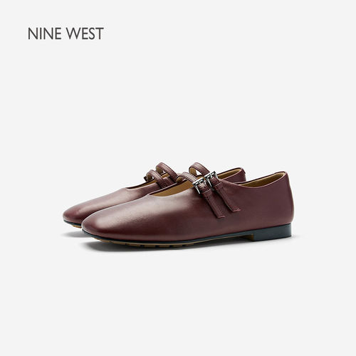 Nine West/玖熙2025双扣玛丽珍鞋女方头低跟单鞋方头女鞋 - 图3