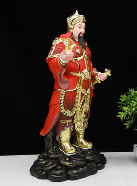 树脂站像托塔天王19寸托塔李天王神像12寸树脂佛像 16寸李靖神像