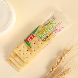 红了苏打饼干微咸香葱味芝麻味无蔗糖早餐代餐休闲食品小零食