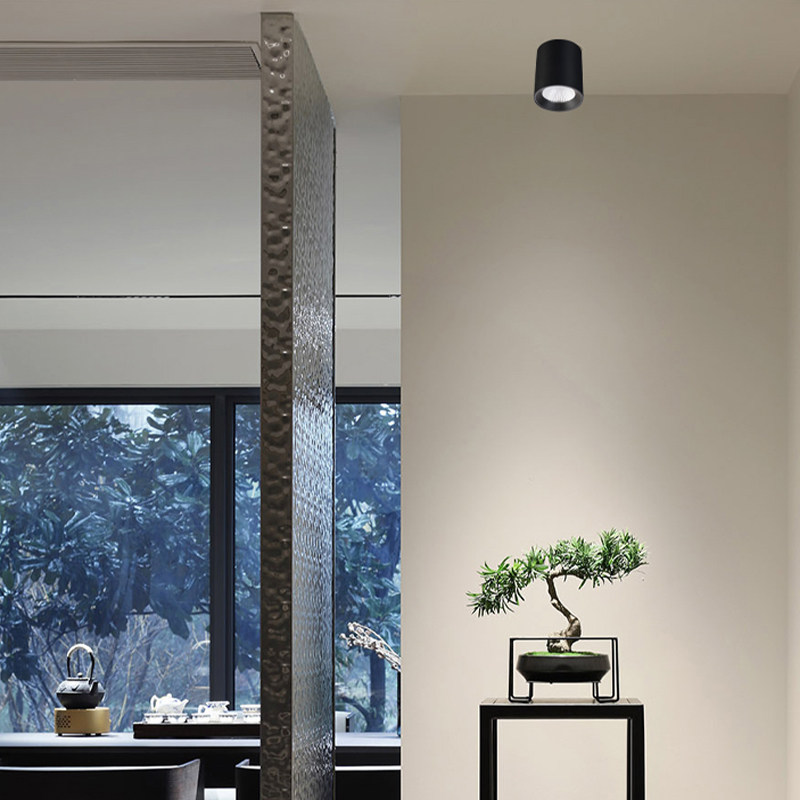 免开孔吸顶led明装筒灯圆形COB吊线明装射灯服店灯圆形长桶过道灯,淘宝优惠券,粉丝福利购,淘宝优惠卷