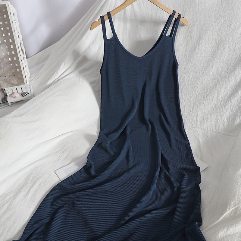 特大码胖mm打底女夏装2023连衣裙 QZRT背心吊带