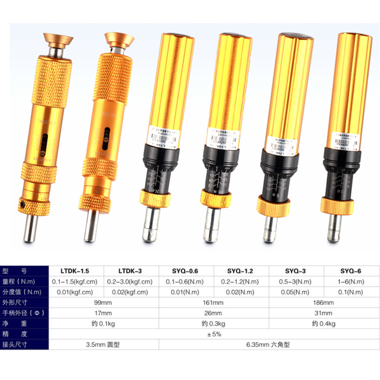 预置式扭力扭矩起子SYQ0.6/1.2/3/6 螺丝刀起子SSQ型充电起子 - 图0