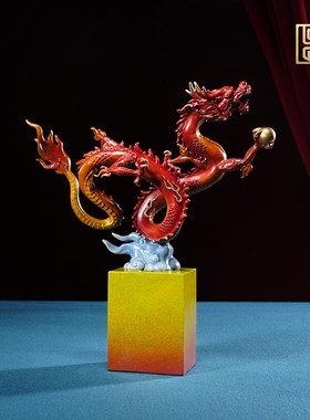 速发20工5年龙摆件铜龙品财2艺品客厅装饰招办公室开业礼品