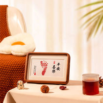 Catch Monday Year of the year Baby Birthday Print Gift Full Moon 100 Days Mark Hand Foot Print Photo Frame Ritual Sensation