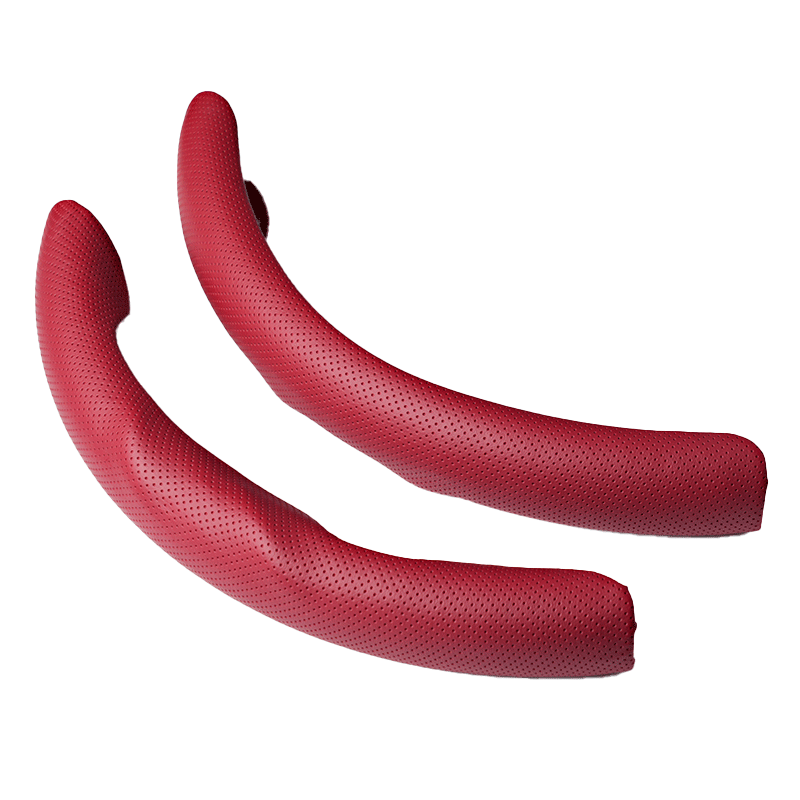 新款NAPPA纹汽车方向盘套四季防滑高级感轻薄耐用透气翻毛车把套 - 图3