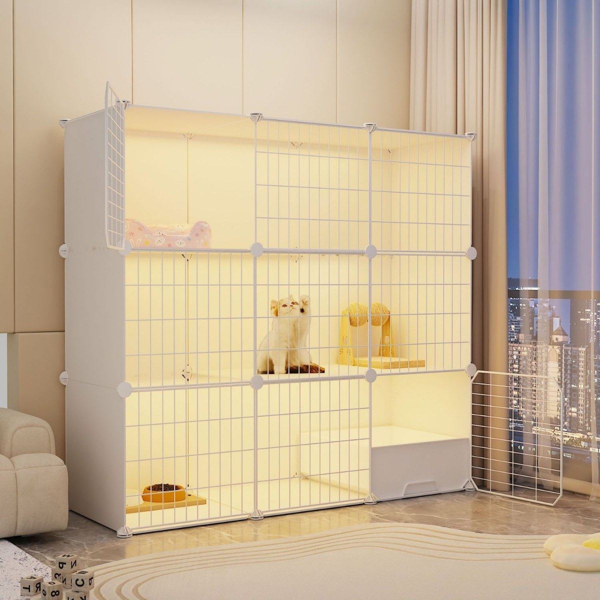 猫别墅带厕所抽屉式一体室内家用猫窝猫笼猫咪猫屋猫柜猫舍猫空笼,淘宝优惠券,粉丝福利购,淘宝优惠卷