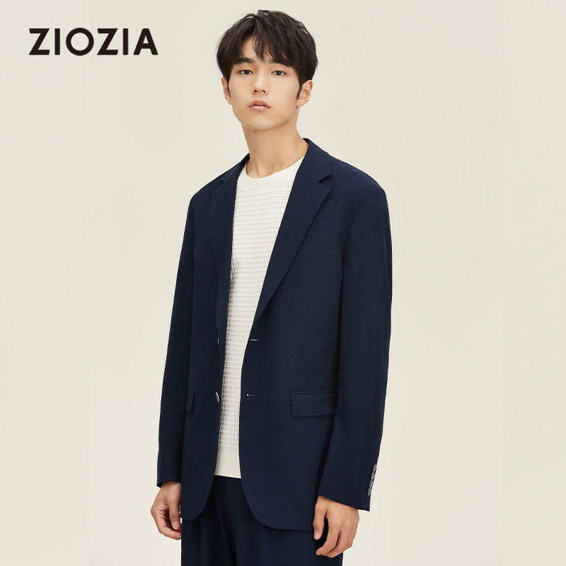 ZIOZIA男装春季时尚休闲单排扣男士休闲西服ZKGC1X21J,淘宝优惠券,粉丝福利购,淘宝优惠卷