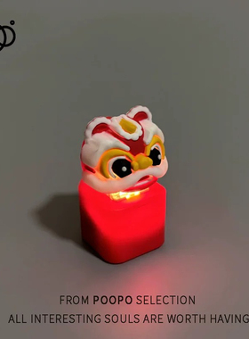 按压发声发光钥匙扣钵钵鸡舞狮解压玩具包包挂件创意小礼品迷你