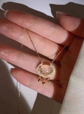 925纯银平安锁项链送女友礼物